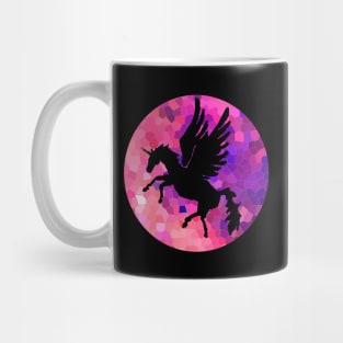 Pink Mosaic Moon Unicorn Mug